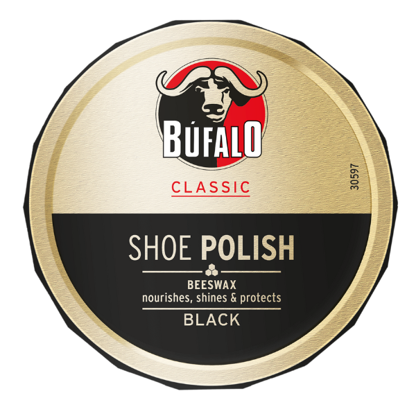 Bufalo Shoe Polish Zwart 75 ml