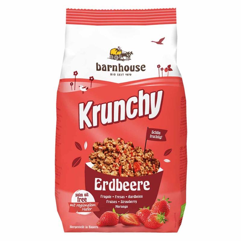 Barnhouse Krunchy Aardbei 375 gram