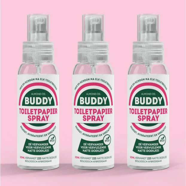 The Good Brand - 3 x Buddy Toiletpapierspray (3 x 100 ml.)