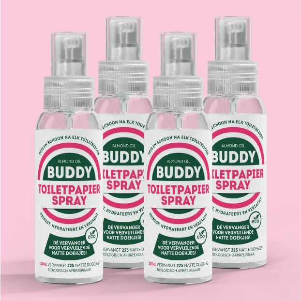 The Good Brand - 4 x Buddy Toiletpapierspray (4 x 100 ml.)