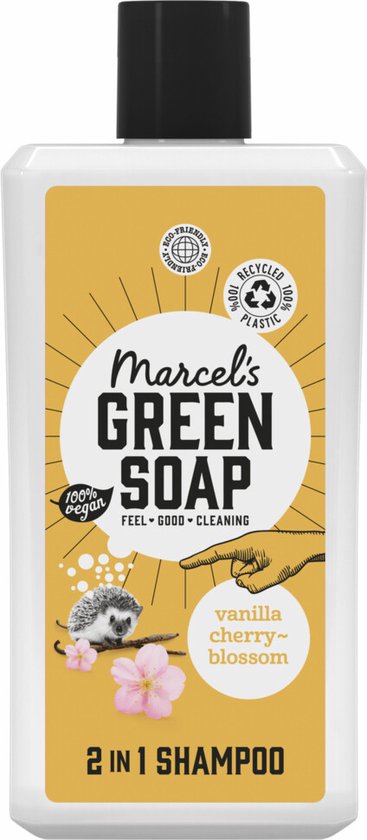 Marcel's Green Soap - 2-in-1 Shampoo - Vanille & Kersenbloesem 300 ml.