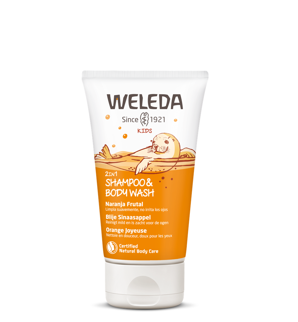 Weleda Kids 2-in-1 Shampoo & Body Wash Blije Sinaasappel