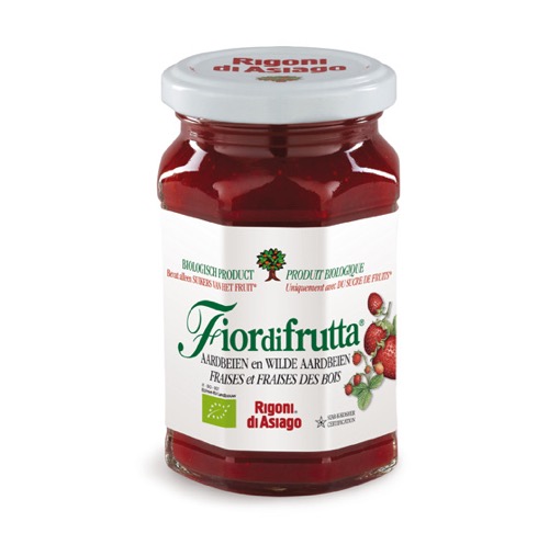 Fiordifrutta Aardbeien & Wilde aardbeienconfituur Bio 250g