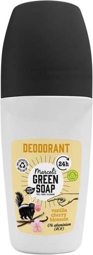 Marcel's Green Soap - Deodorant roller - Vanille en kersenbloesem 50 ml.