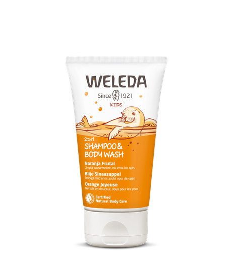 Weleda Kids 2-in-1 Shampoo & Body Wash Blije Sinaasappel